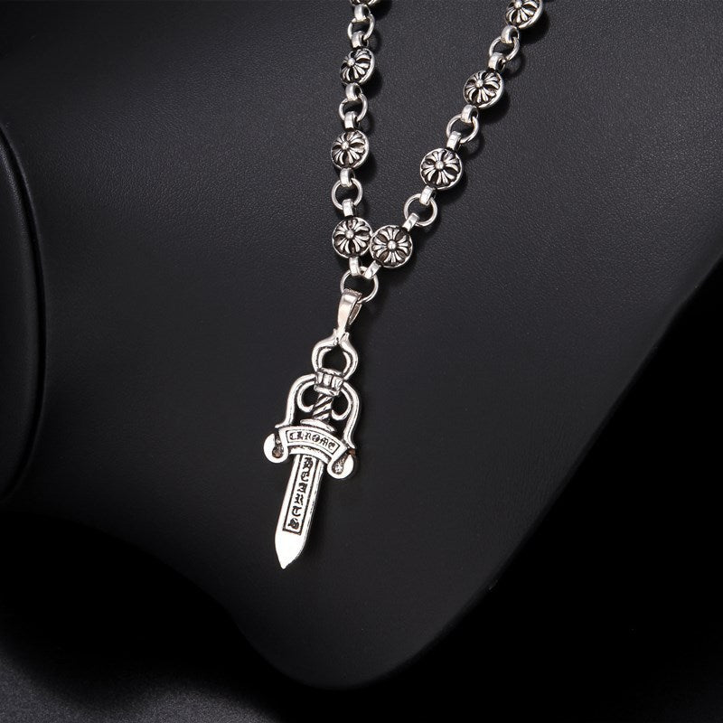 Fashion Retro Sier Hair Maker Electroplated Big Necklaces
