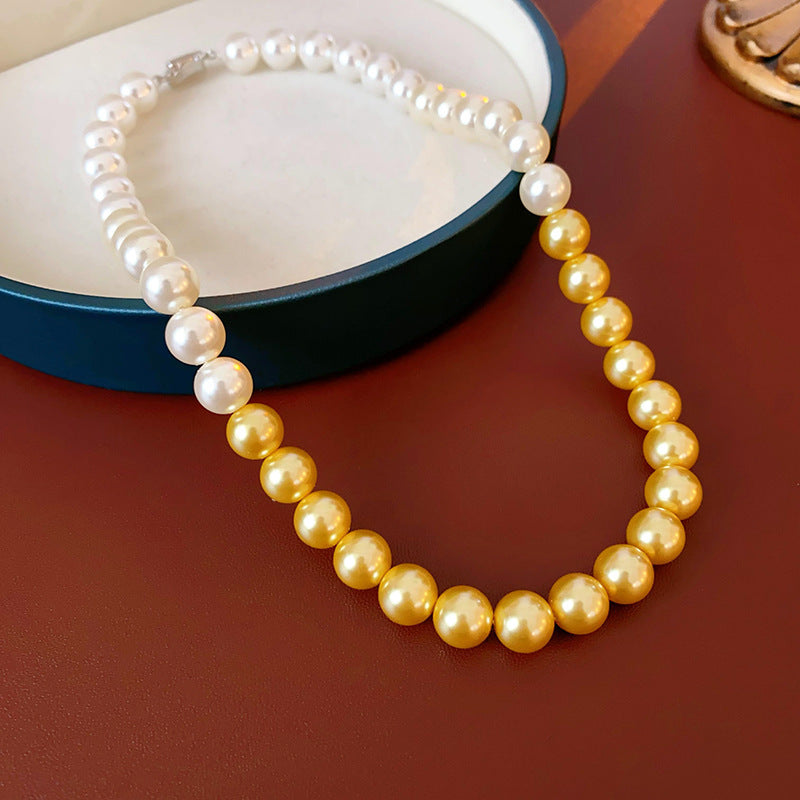Pearl Twin Clavicle Chain Light Luxury Necklaces