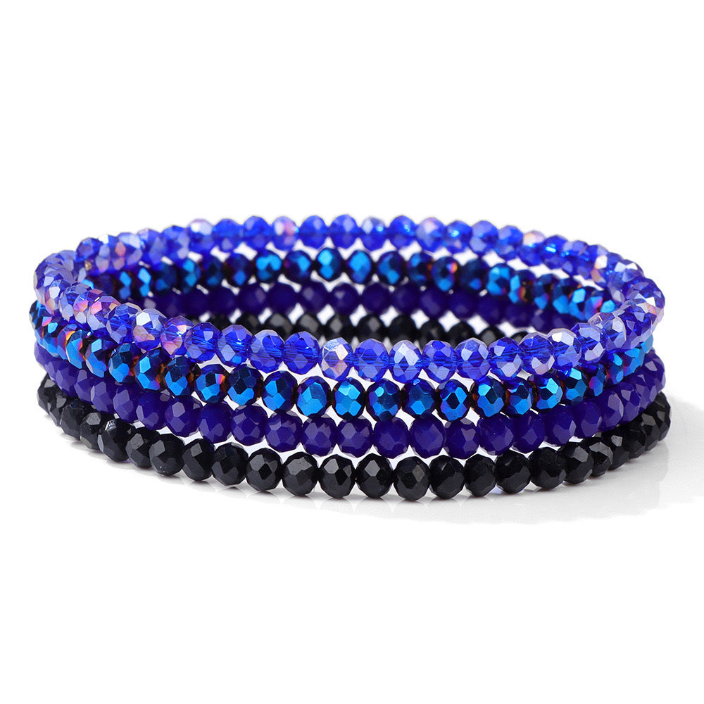 Women's String Beads Twin Elastic Niche Contrast Bracelets