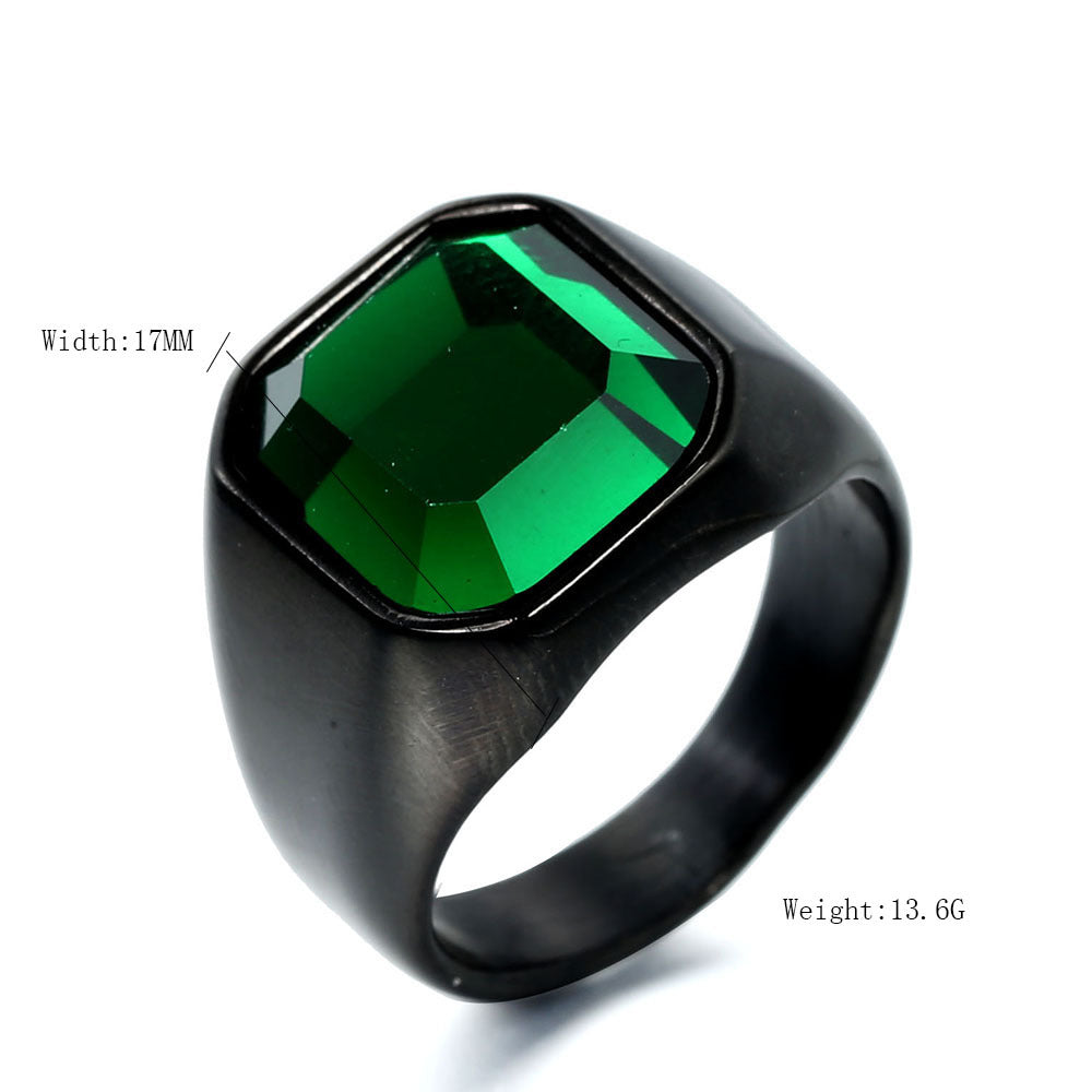 Men's Thailand Retro Distressed Personalized Titanium Steel Ring