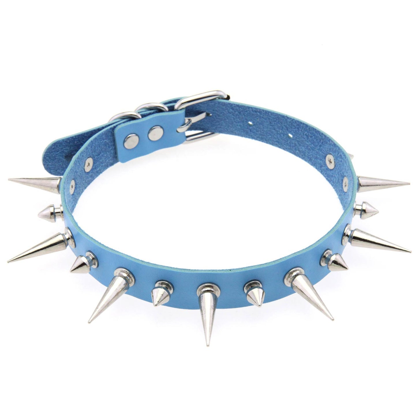 Style Punk Leather Nail Neckband Clavicle Necklaces