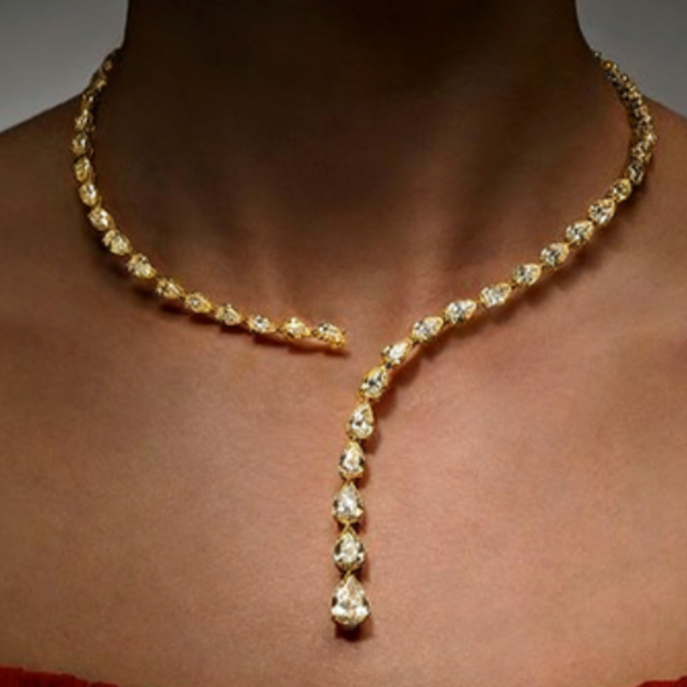 Women's Diamond Open High-grade Party Fashion Alloy Collar