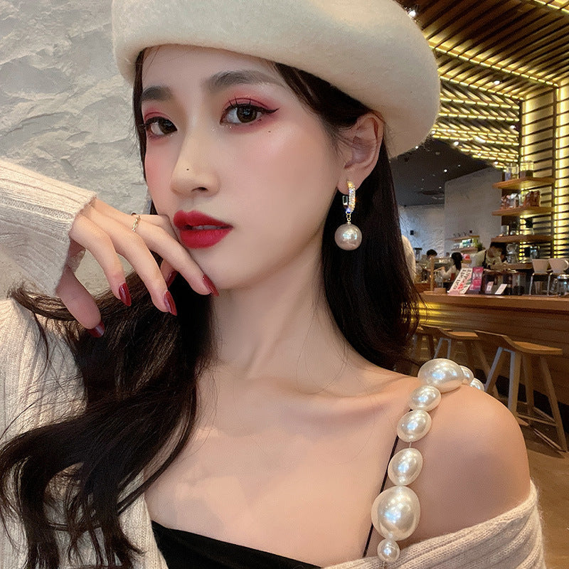 Zircon Pearl Simplicity Simple Retro Fashion Earrings