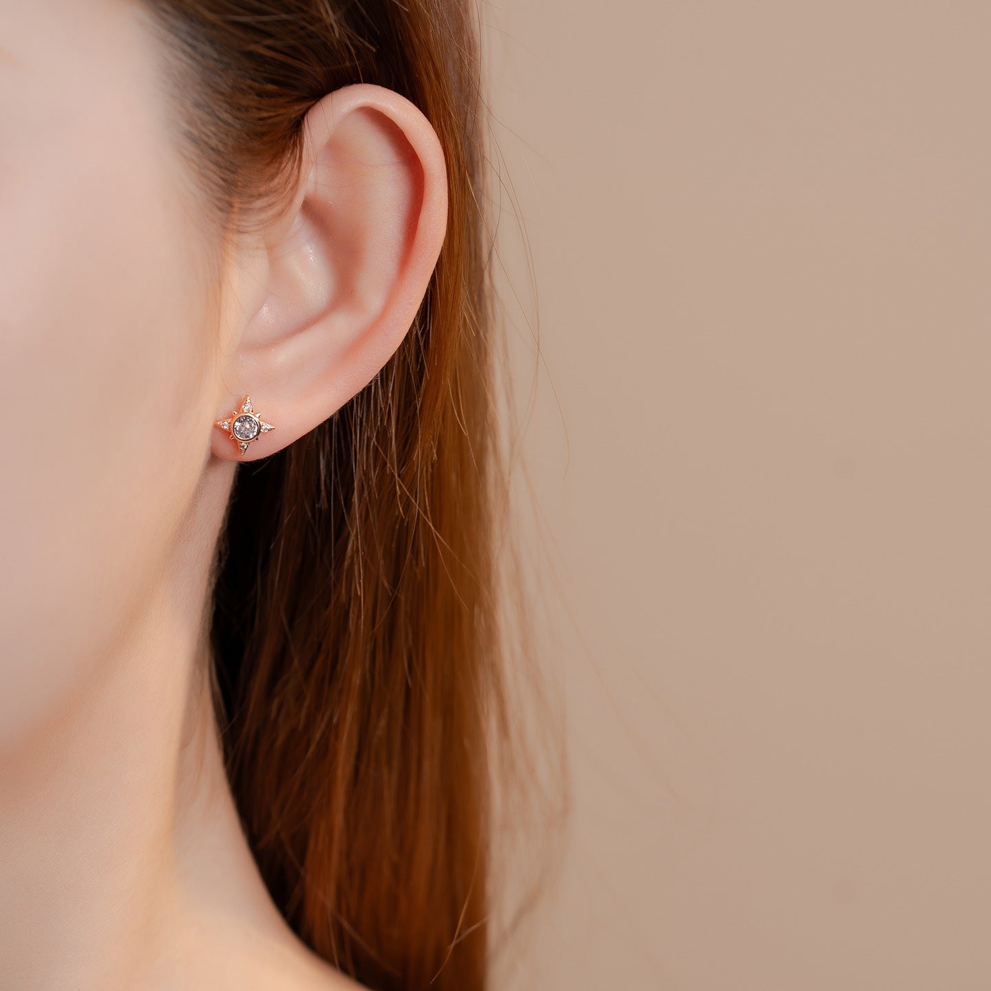 Women's Sterling Sier Flash Four Stars For Light Luxury Minority High-grade Stud Earrings
