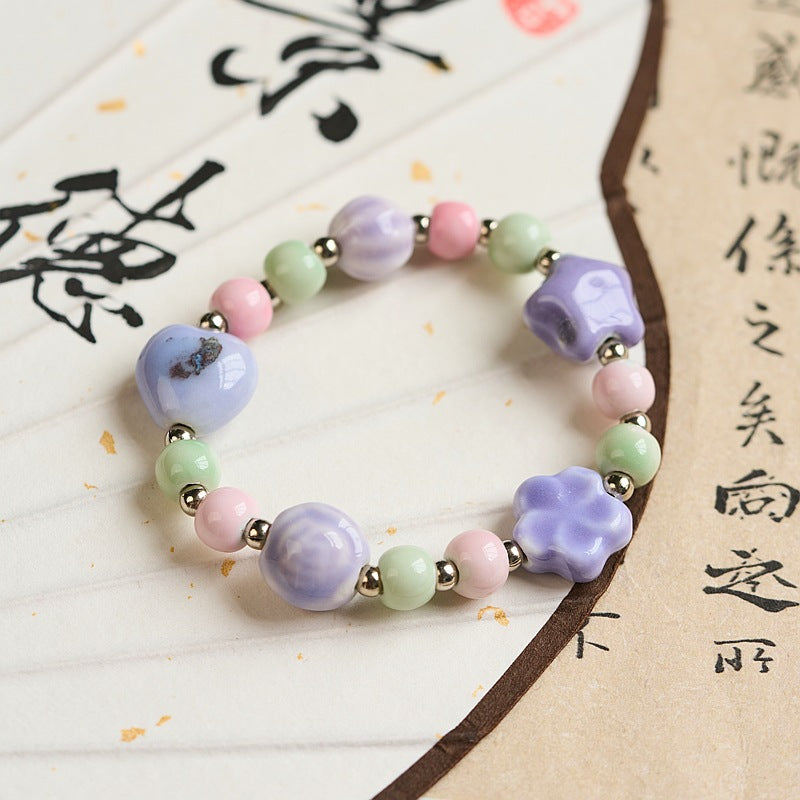 Ceramic Hand-woven Artistic Chinese Style Fresh Bracelets