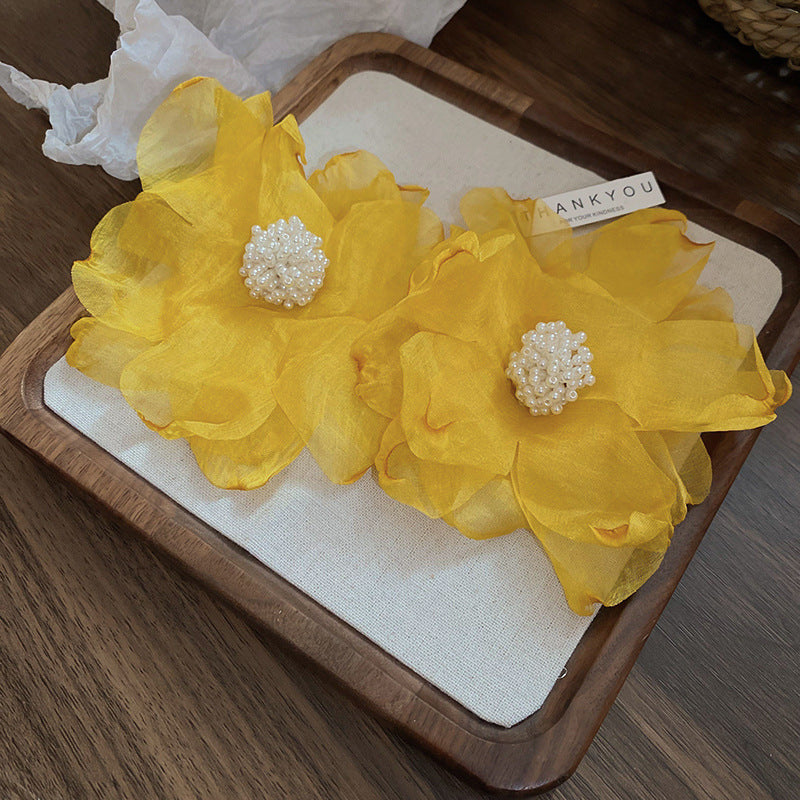 Women's Green Leaf Lily Yellow Series Tassel Light Luxury High-grade Sweet Rings
