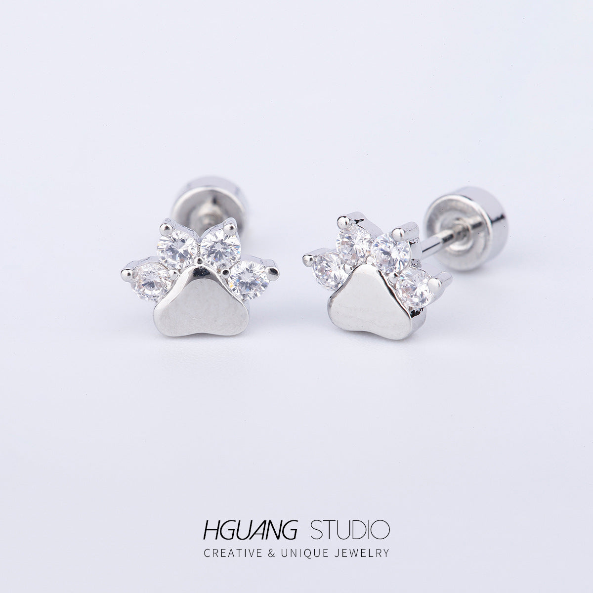 Inlaid Zirconium Ear Bone Original Design Earrings