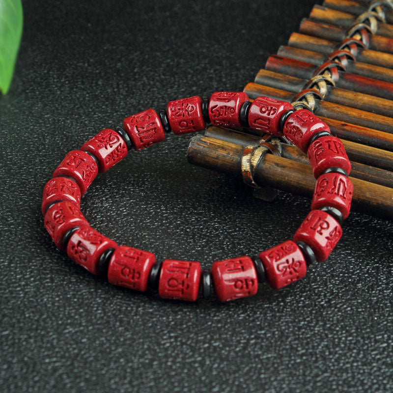 Women's Single Circle Multi Life Red Five Gods Of Bracelet