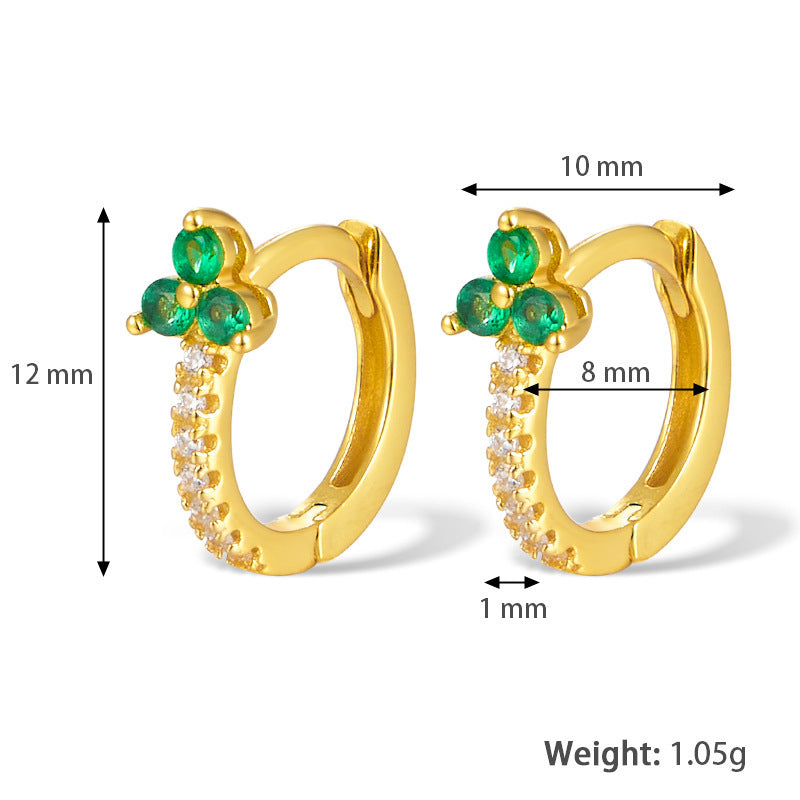 Zircon Light Luxury Advanced Design Sense Ear Clip Earrings