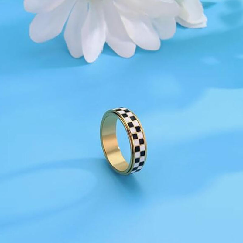 Fashion Open Adjustable Rotatable Stainless Steel Rings