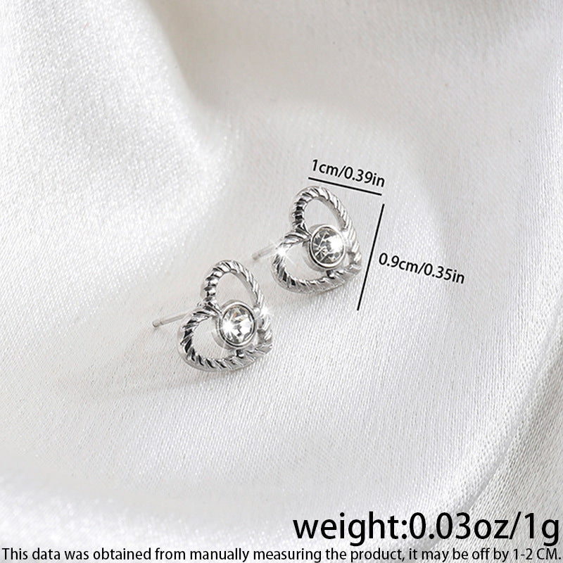 High-grade Fashionable Versatile Micro Diamond Butterfly Earrings