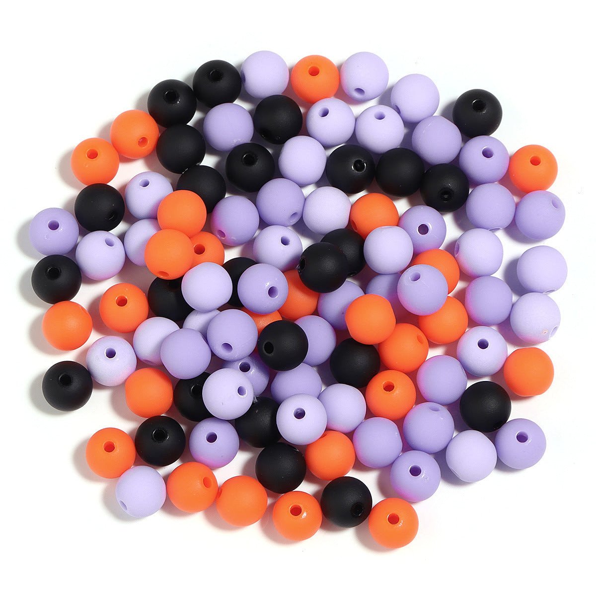 Creative Rubber Round Beads Effect Paint Jewelry Accessories