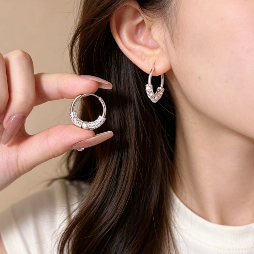 Women's Diamond For Chic Elegant Fresh Sweet Stud Earrings