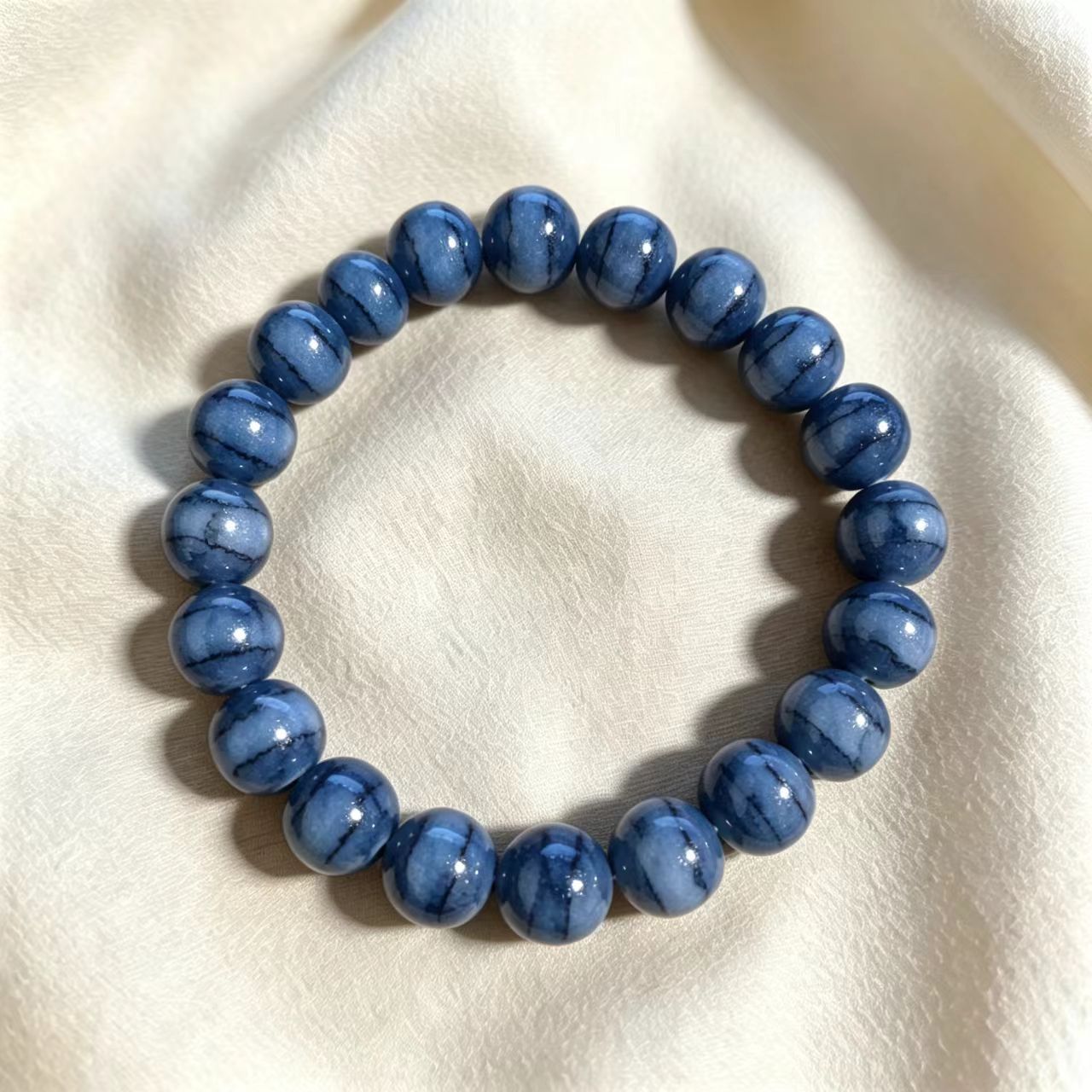 Women's & Men's Rainbow Color Glazed Single Circle Glass Simple Live Streaming Drainage Bracelet