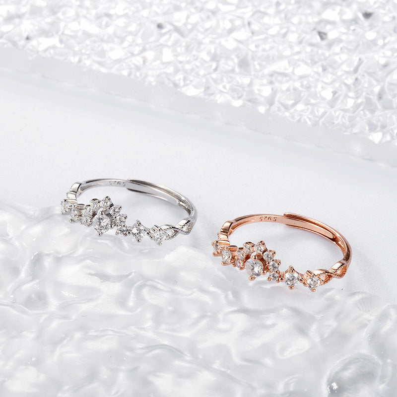 Sterling Sier Niche Design Female Versatile Rings