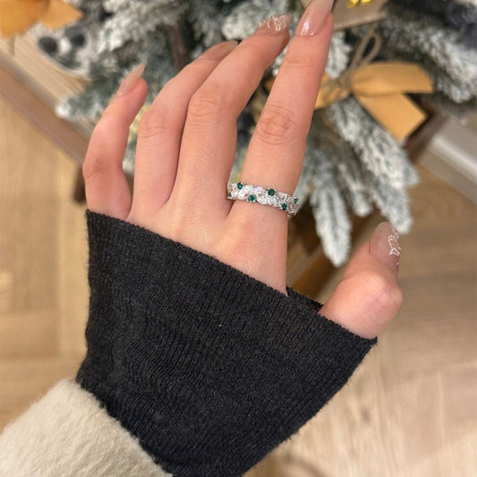 Oval Oblique Pointed Crystal Color Row Diamond Super Rings