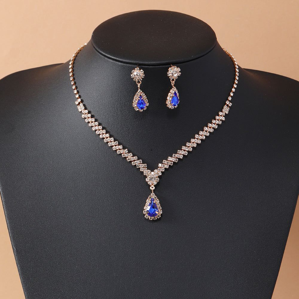 Women's Bridal Claw Chain Rhinestone High Sense Jewelry Set