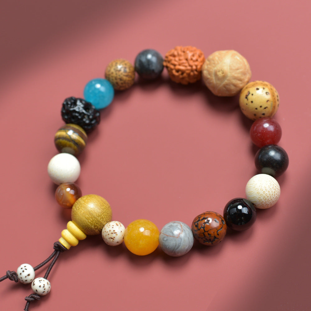 Seed Bodhi Female Eighteen Prayer Beads Charm Bracelet