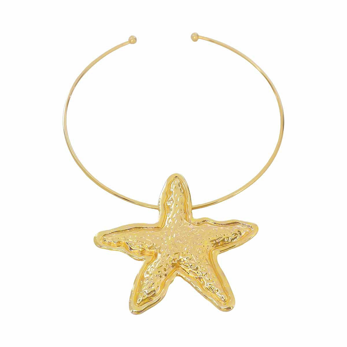 Women's Choker Fashion Exaggerated Marine Life Metal Necklace
