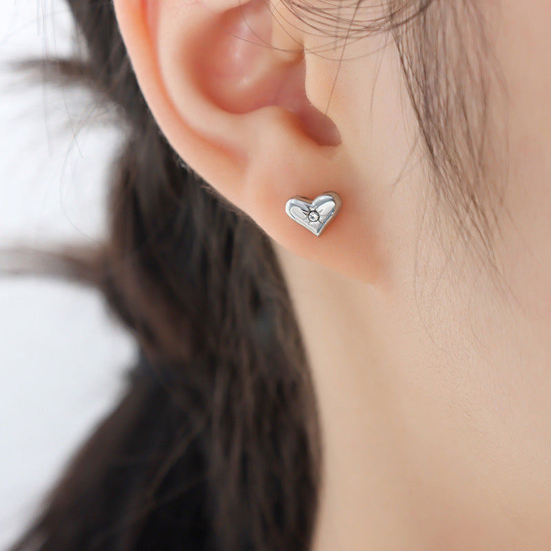 Style Inlaid Zircon Peach Heart Fashion Necklaces