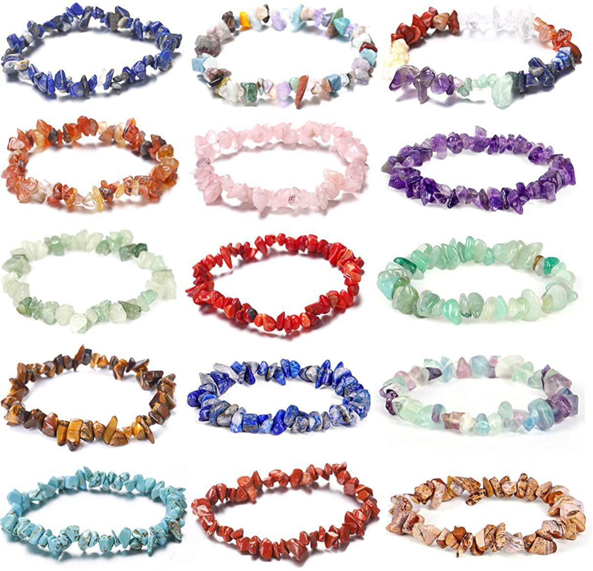 Women's Ornament Colorful Natural Crystal Gravel Irregular Bracelets