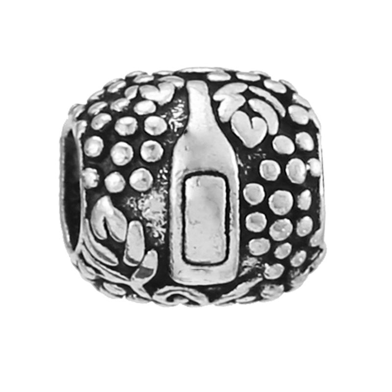 Alloy Large Hole Beads Hollowed Heart Shape Jewelry Accessories