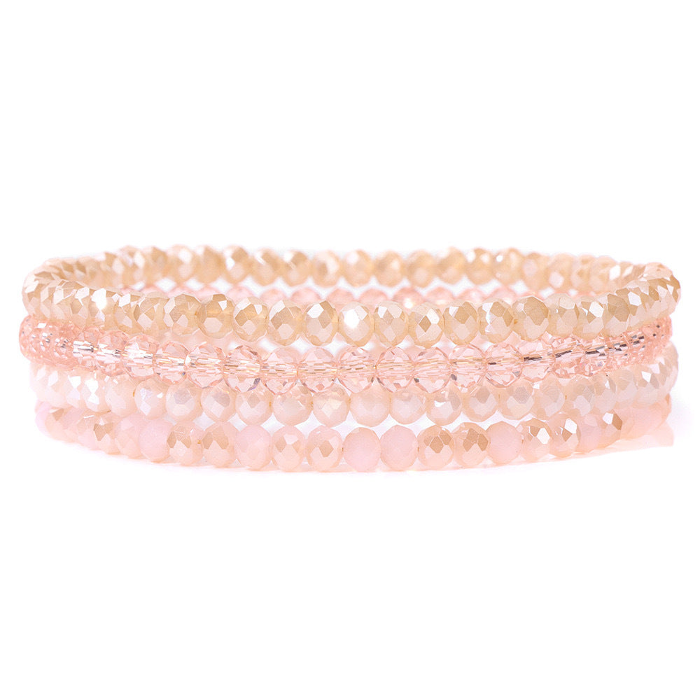 Women's String Beads Twin Elastic Niche Contrast Bracelets