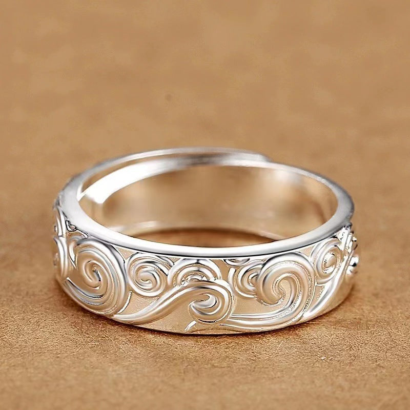 Men's Fashion Personality Single Antique Retro Embossed Ring