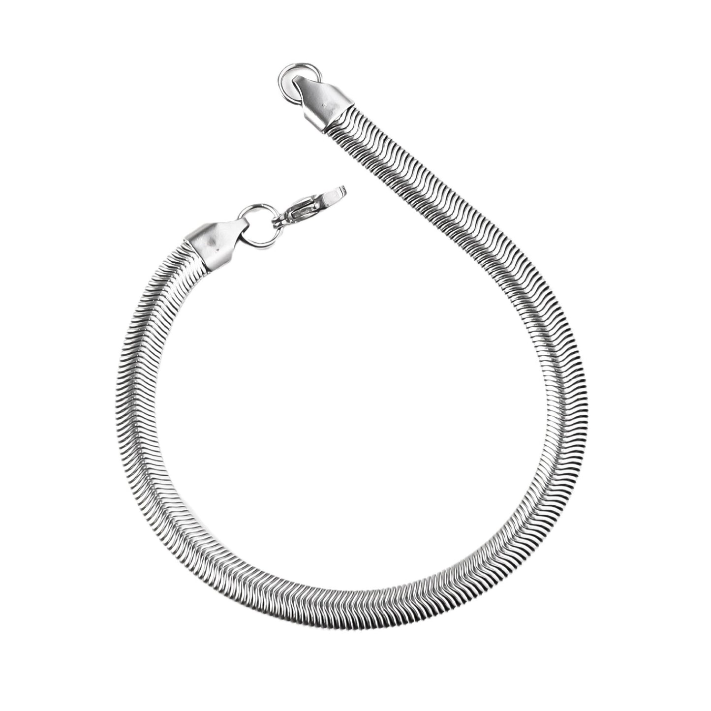 Steel Chain Like Flat Snake Choker Bones Male Female Personality Necklaces