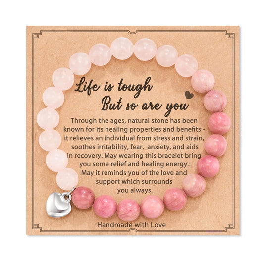 Pink Zebra Love Handmade Beaded Christmas Holiday Bracelets