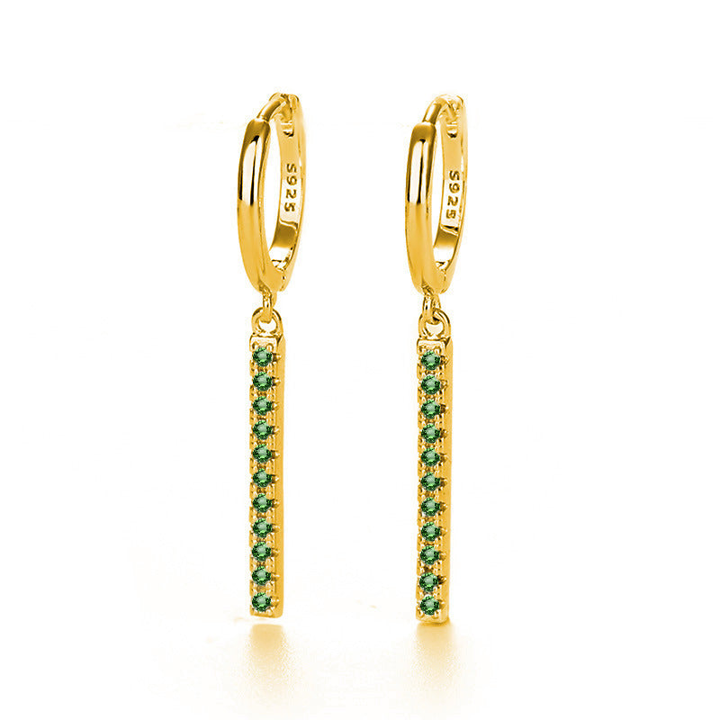 Women's Sier Needle Eardrop Retro Fashion Geometry Pattern Earrings