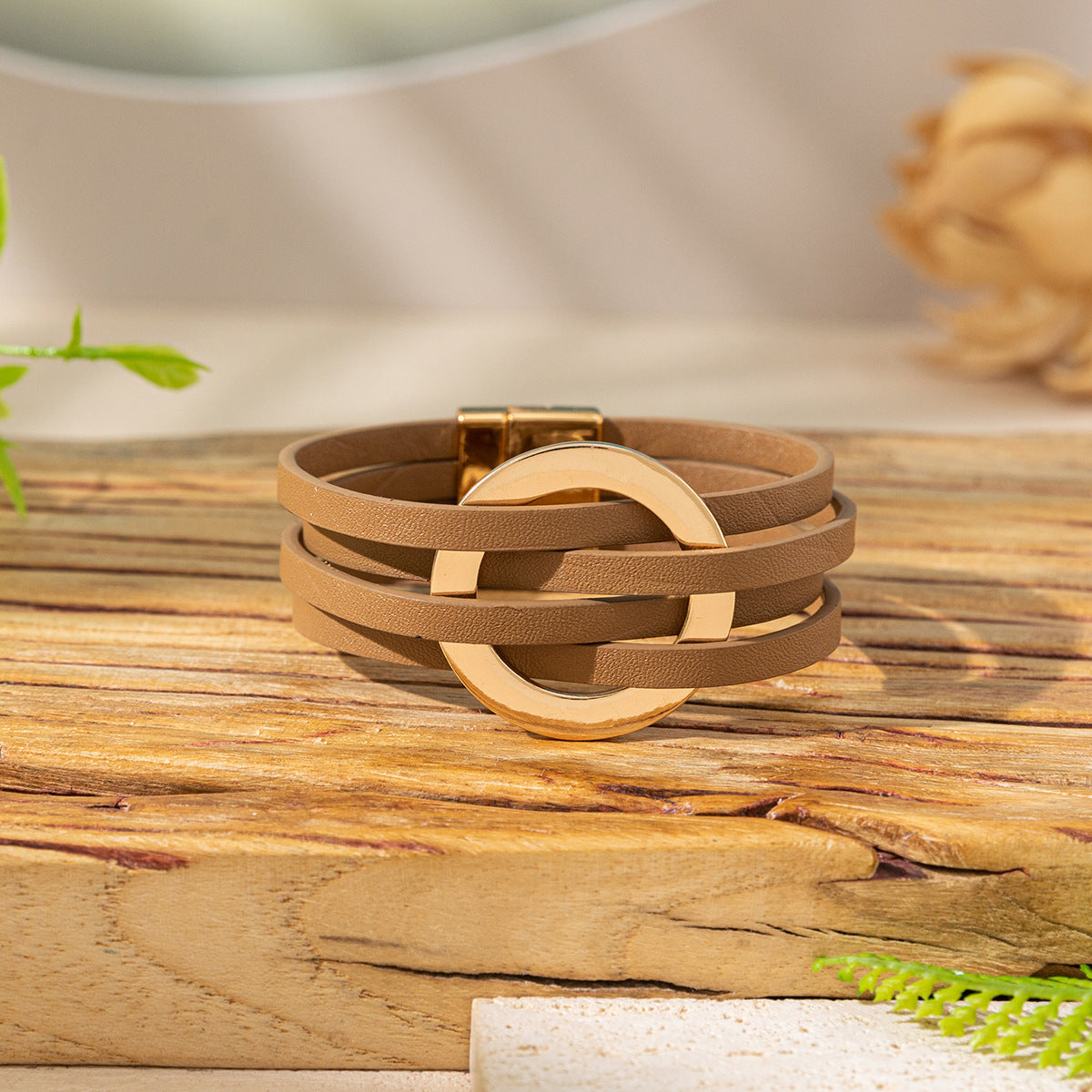 Twin Sense Leather Female Style Niche Design Bracelet