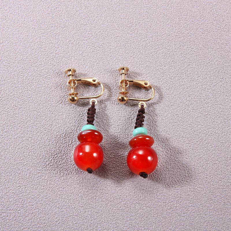 Ding Ear Imitation Turquoise Tibetan Ethnic Style Earrings