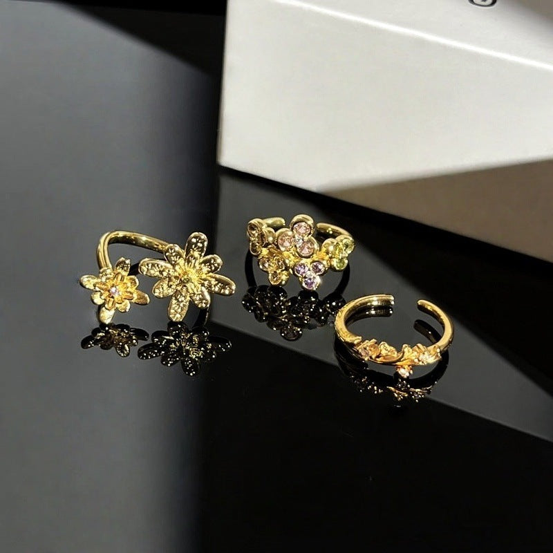 Flower Retro Affordable Luxury Exquisite Design Rings