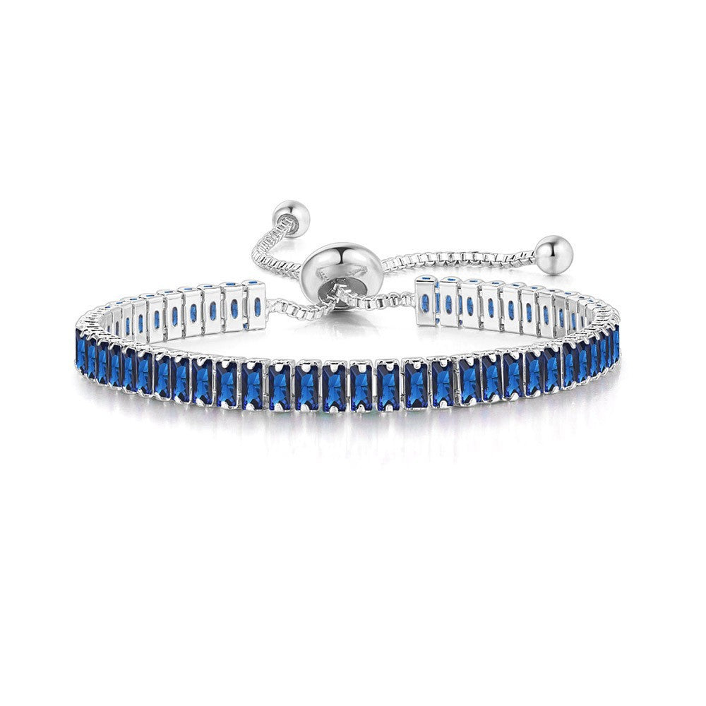 Micro Zircon Rectangular Niche Personality Adjustable Bracelets