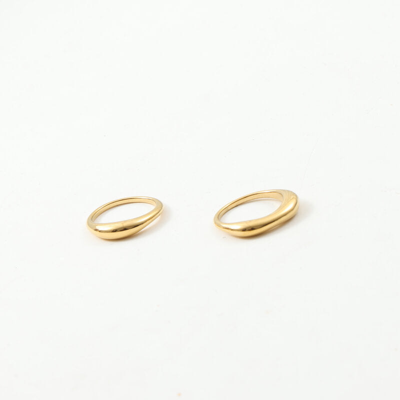 Mother Set Twin Titanium Steel Gold Rings