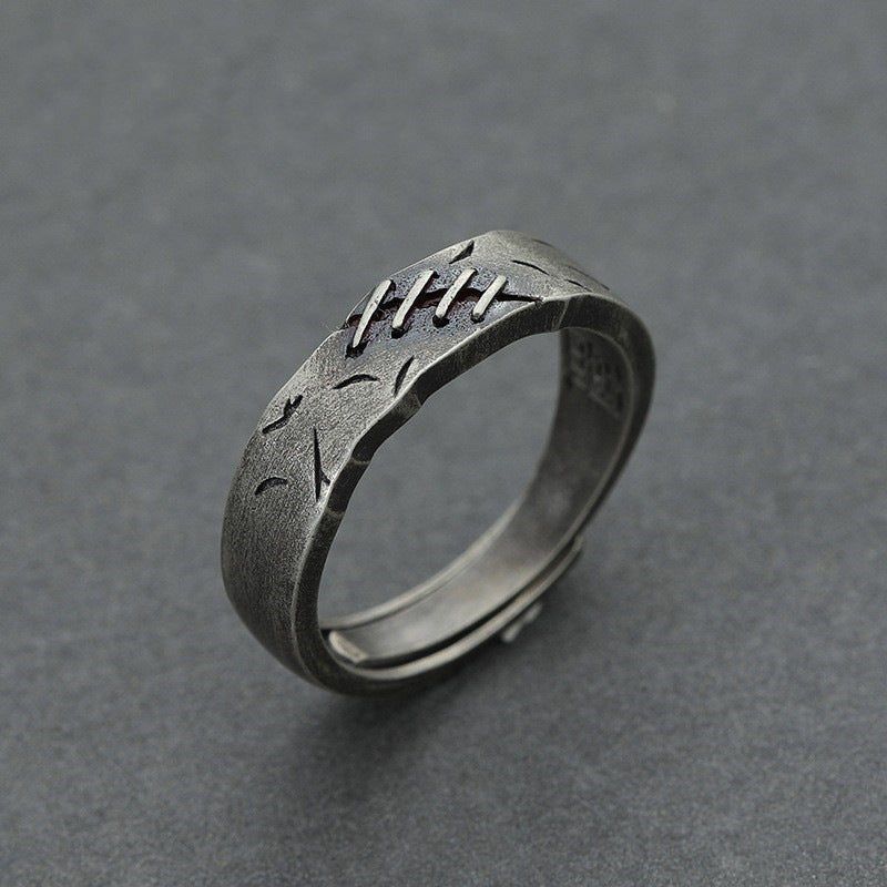 Song Scar Vintage Couple Sier Plated Rings