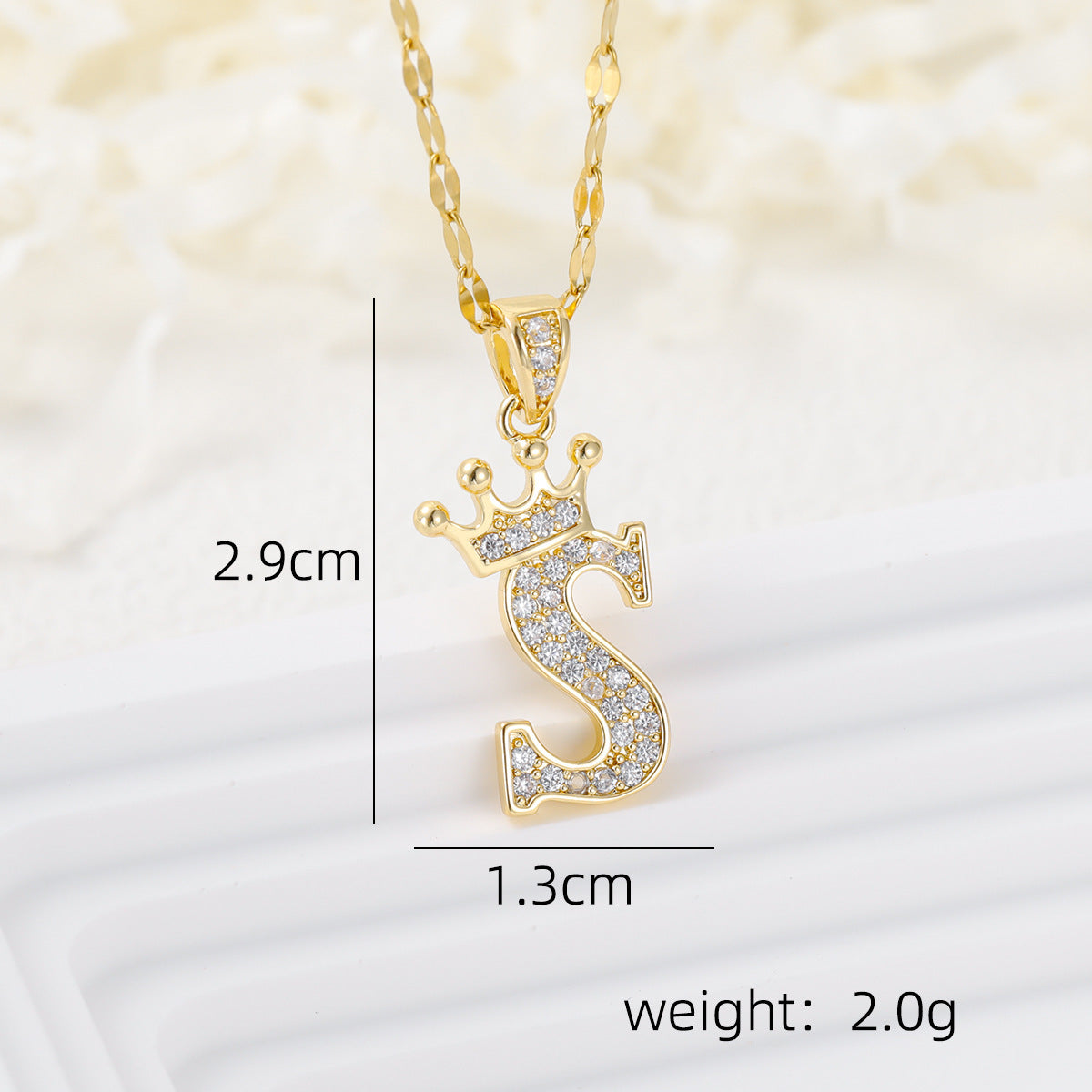 Casual Crown Letters Diamond Fashionable Female Necklace