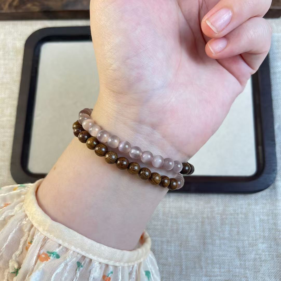 Chinese Style Pink Beaded Refined Simple Vintage Design For Bracelet