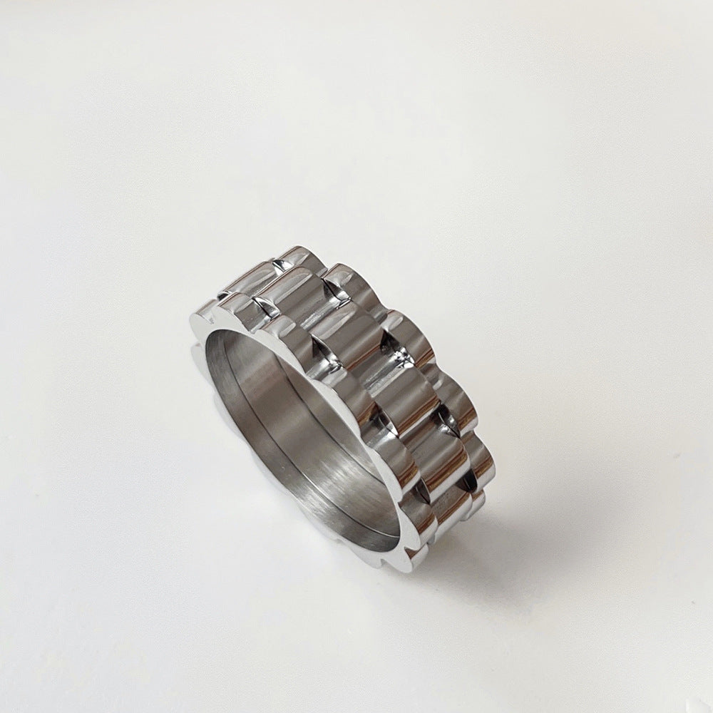 Titanium Steel Couple Female Fashion Temperament Rings