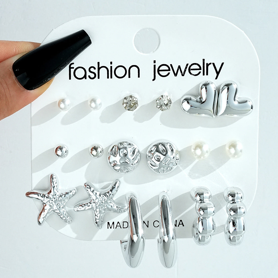Fashion Starfish Shell Conch Type Water-drop Eardrops Rings