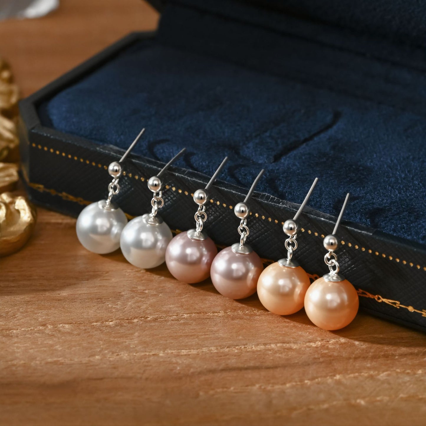 Sterling Sier Bead Female Style Design High Sense Unique Stud Earrings