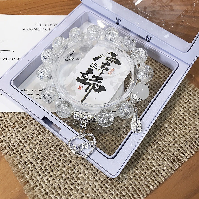 Glass Crystal Fresh Sweet Beaded Hand Greeting Bracelets