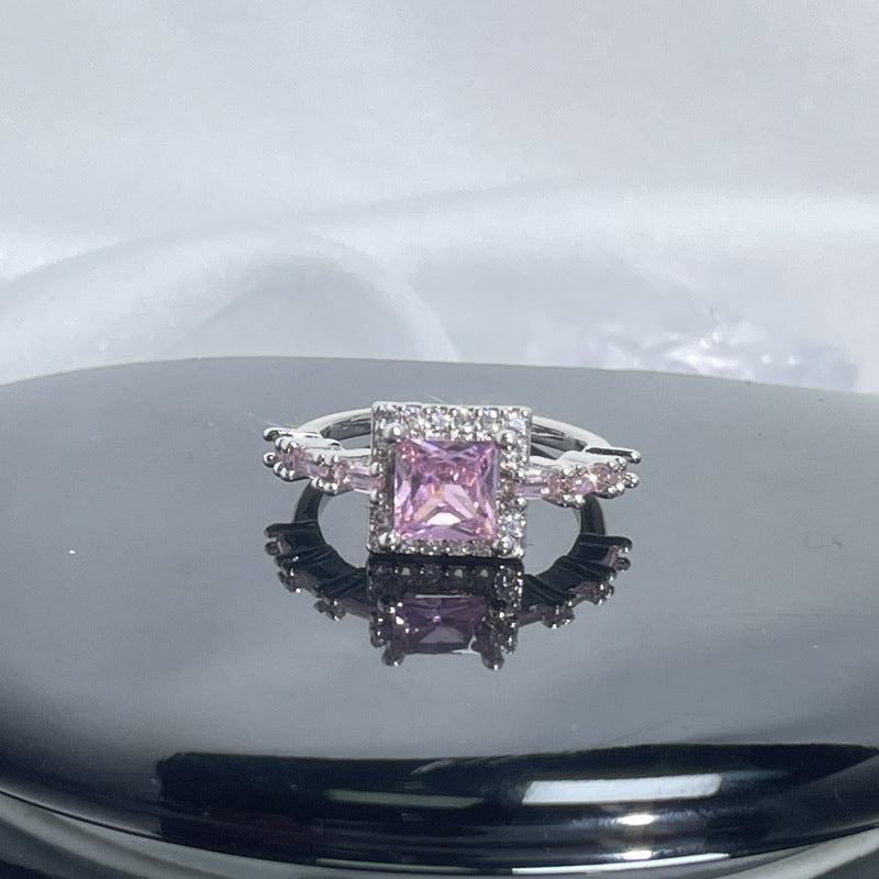 Diamond Love Open-end Zircon Female French Rings