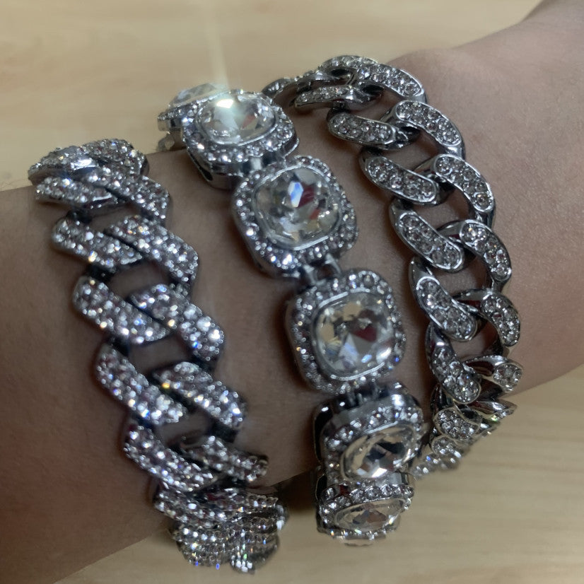 Women's & Men's Cuban Link Chain Hip Hop Alloy Affordable Luxury Bracelet