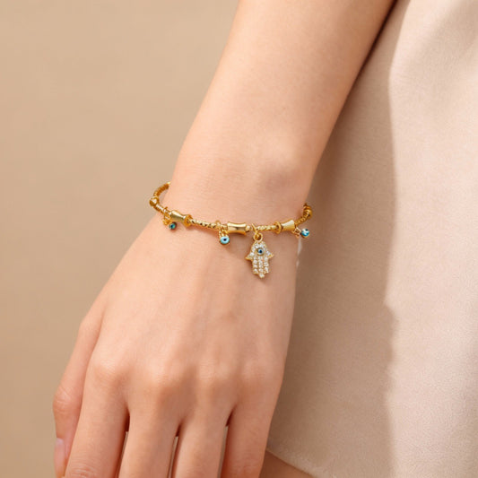 Women's Eye Gold Personality Creative Opening Adjustable Bracelets