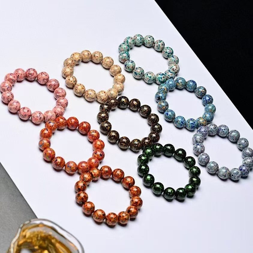 Large Paint Beads Single Bead Fine Bracelet