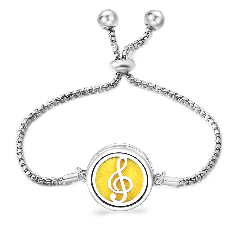 Fashion Angel Wings Box Essential Oil Diffuser Stainless Steel Adjustable Bracelet
