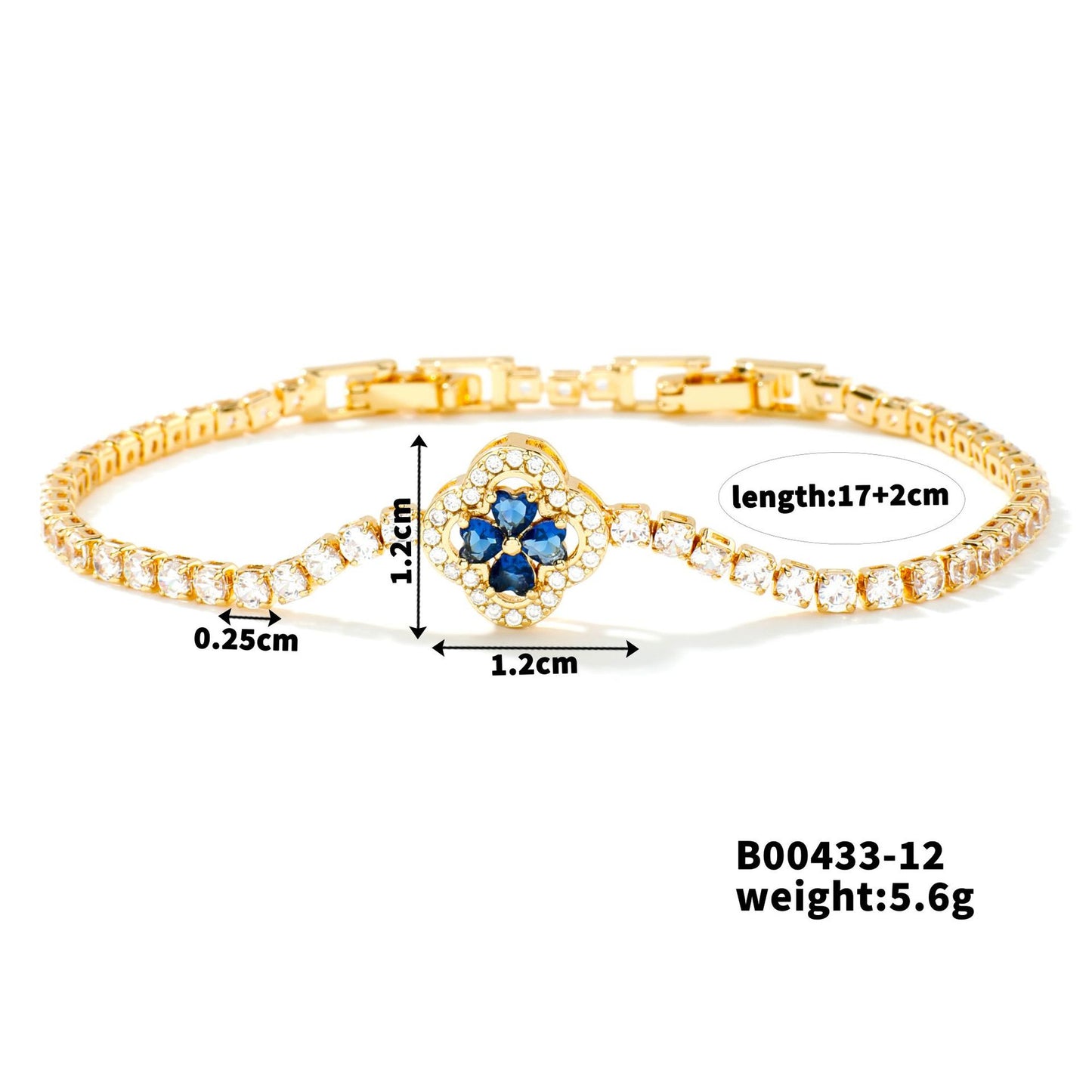 Zircon Clover Female Sweet High Sense Bracelets