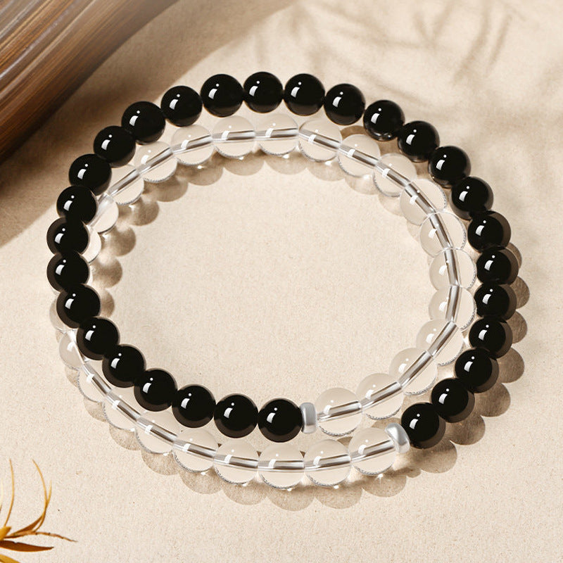 Women's & Men's White Crystal High-grade Hydrating Lucky Horse Gift For Bracelets
